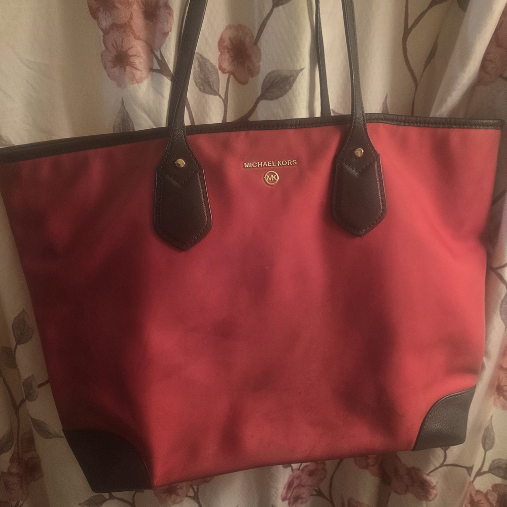 Michael Kors Red and Black Tote